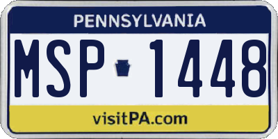 PA license plate MSP1448