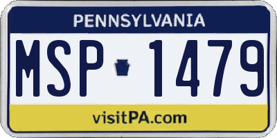PA license plate MSP1479