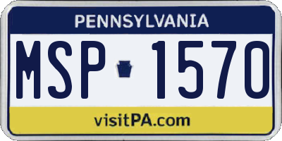 PA license plate MSP1570