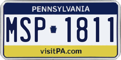 PA license plate MSP1811