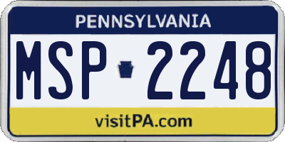 PA license plate MSP2248