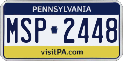 PA license plate MSP2448