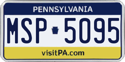 PA license plate MSP5095