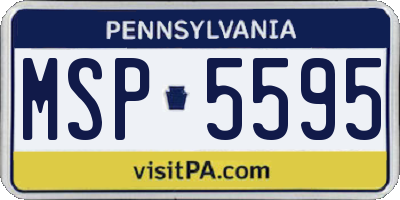 PA license plate MSP5595