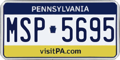 PA license plate MSP5695