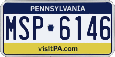PA license plate MSP6146