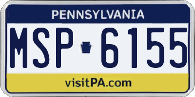 PA license plate MSP6155
