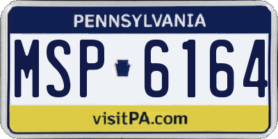 PA license plate MSP6164