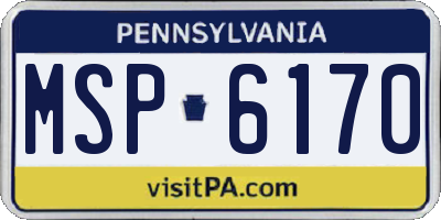 PA license plate MSP6170