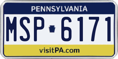 PA license plate MSP6171