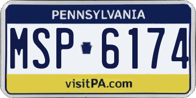PA license plate MSP6174