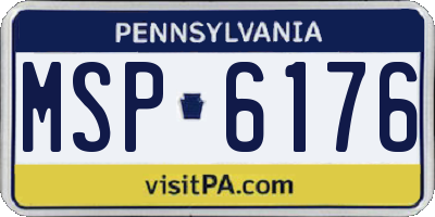 PA license plate MSP6176