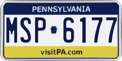 PA license plate MSP6177