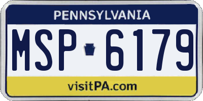 PA license plate MSP6179