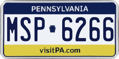 PA license plate MSP6266