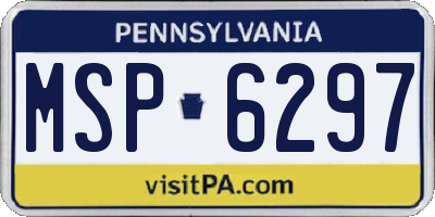 PA license plate MSP6297
