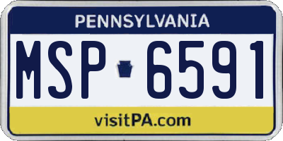 PA license plate MSP6591
