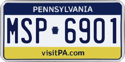 PA license plate MSP6901