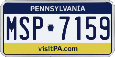 PA license plate MSP7159