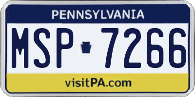 PA license plate MSP7266