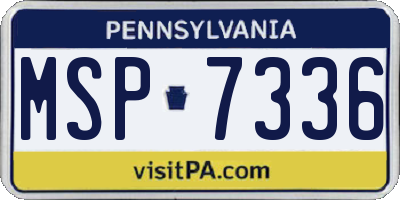 PA license plate MSP7336