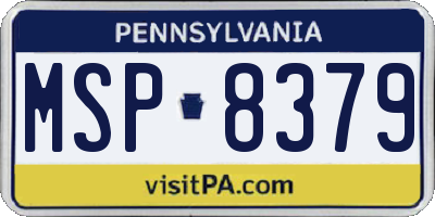PA license plate MSP8379