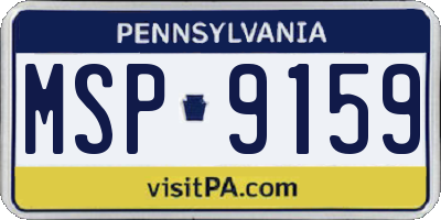 PA license plate MSP9159