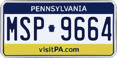 PA license plate MSP9664