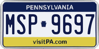 PA license plate MSP9697