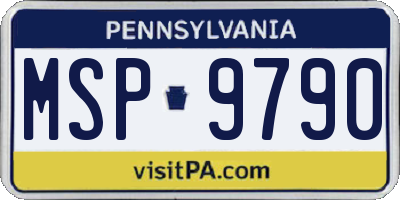 PA license plate MSP9790