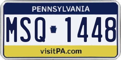 PA license plate MSQ1448