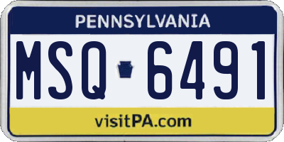 PA license plate MSQ6491