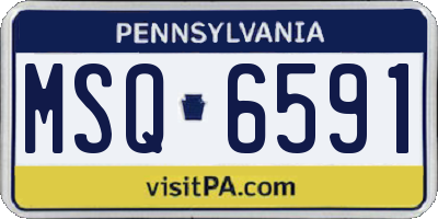 PA license plate MSQ6591