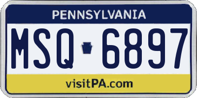 PA license plate MSQ6897