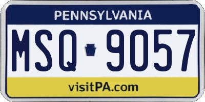 PA license plate MSQ9057