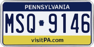 PA license plate MSQ9146