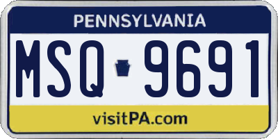 PA license plate MSQ9691