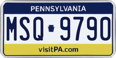 PA license plate MSQ9790
