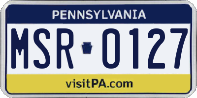 PA license plate MSR0127