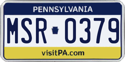 PA license plate MSR0379