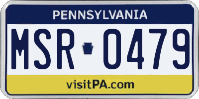 PA license plate MSR0479