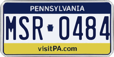 PA license plate MSR0484