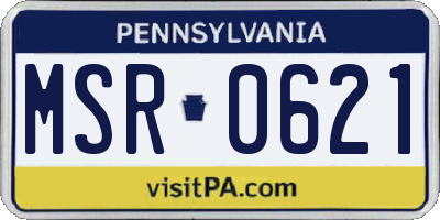 PA license plate MSR0621