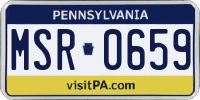 PA license plate MSR0659