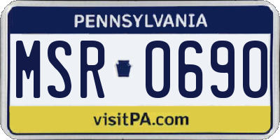 PA license plate MSR0690