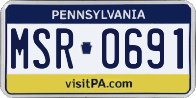 PA license plate MSR0691