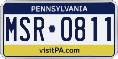 PA license plate MSR0811
