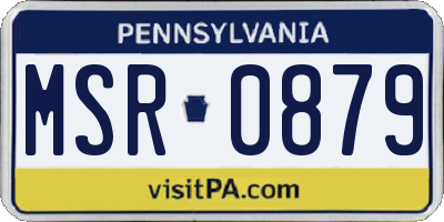 PA license plate MSR0879
