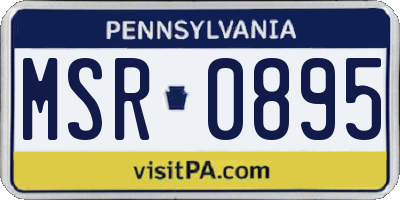 PA license plate MSR0895