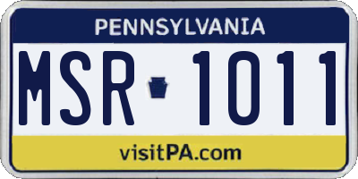 PA license plate MSR1011